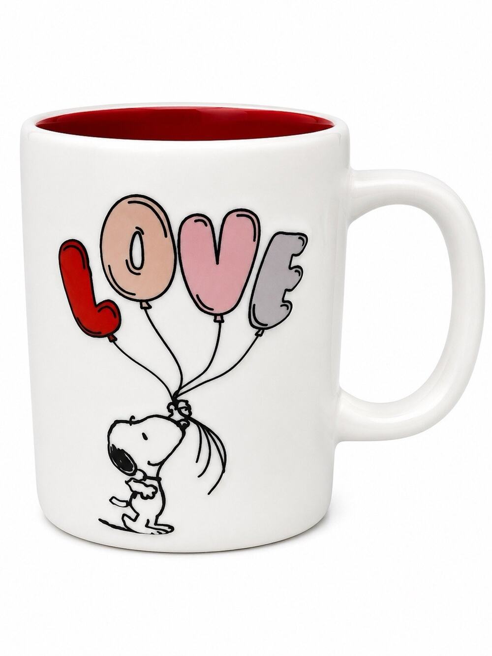 Rae Dunn Peanuts Mug Snoopy LOVE Balloons Mug Made With Love 22oz Large Cup NEW